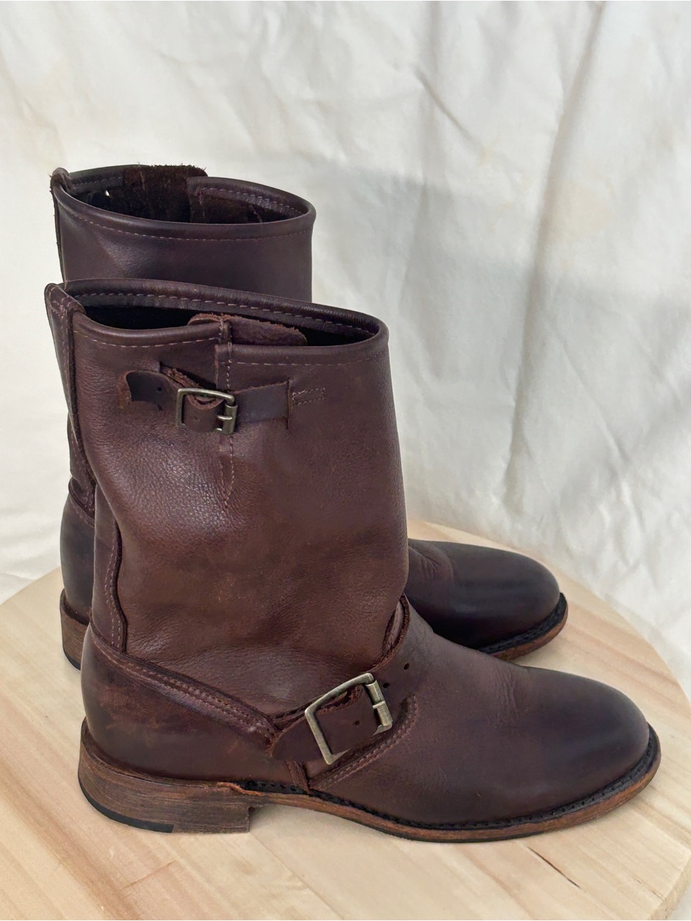 Vintage Shoe Company Women's Veronica Brown Leather Engineer Boot US 7M - Picture 2 of 9